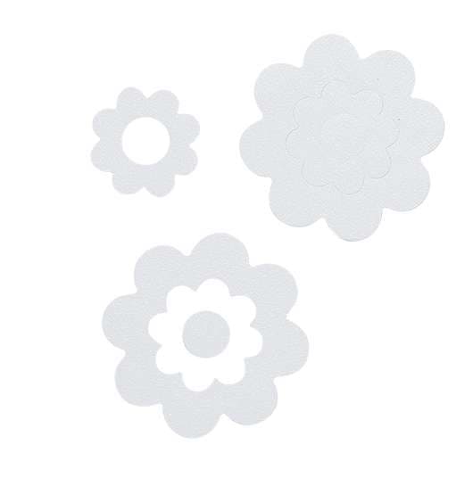 Αντιολισθητικά Αυτοκόλλητα Μπάνιου Sealskin Bathflower 311000210 Λευκό 7τεμ