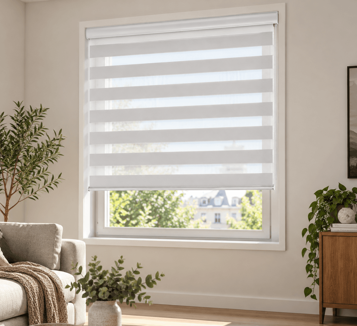 Ρολοκουρτίνα Διπλή Μέρα / Νύχτα MRShome DC-DWH120180 Λευκό 120x180cm