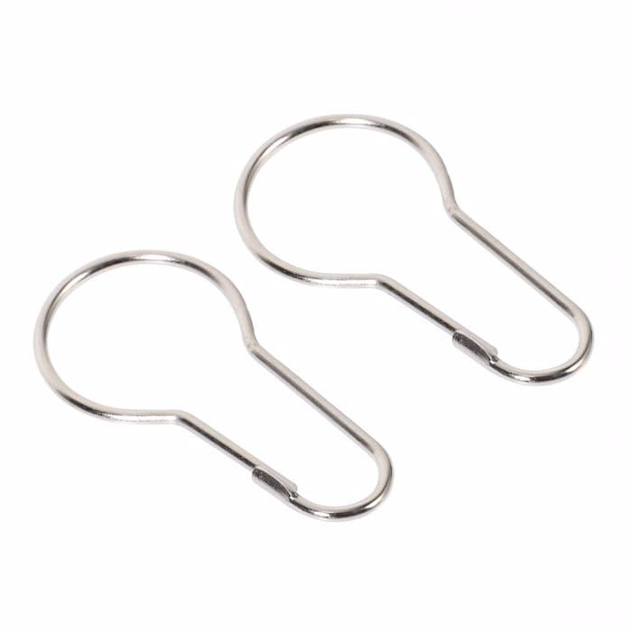 Κρίκοι Κουρτίνας Μπάνιου MRShome Curtain Hooks Metal MRS44002L 12τεμ