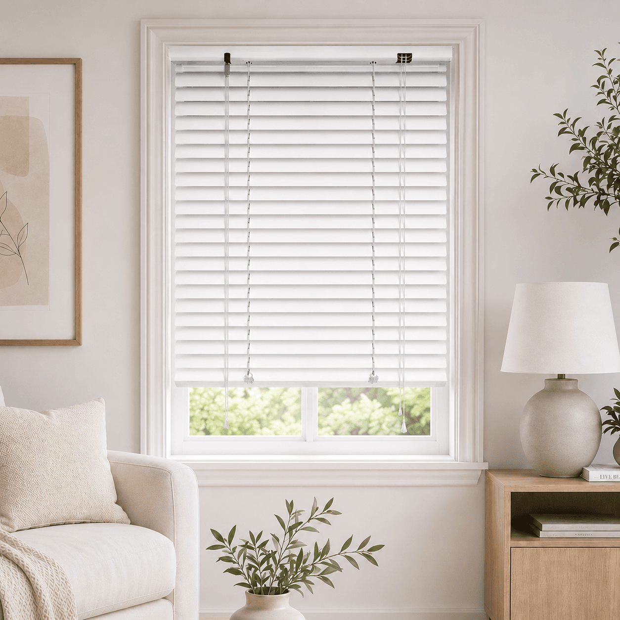 Μεταλλικό Στόρι 25mm MRShome DRV-WH140140 Λευκό 140x140cm