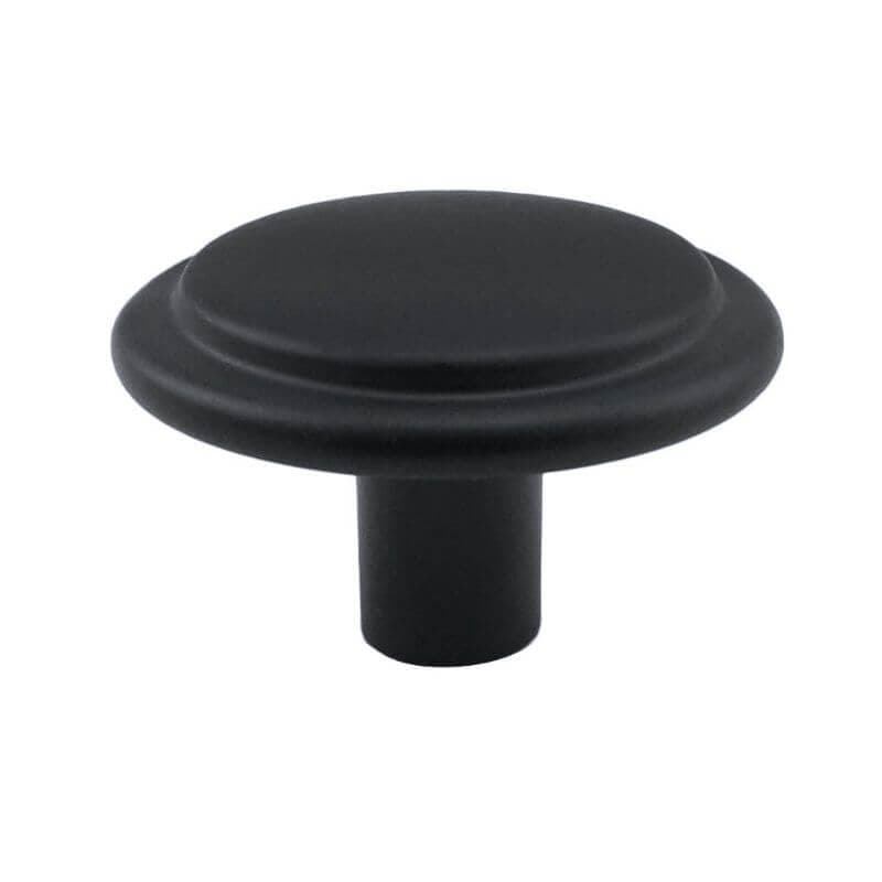 Πόμολο Επίπλων Gamet 1501 Ματ Μαύρο Φ30mm