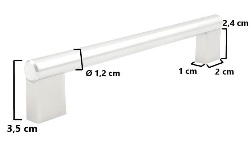 Λαβή Επίπλων B01 Φ12mm Μασίφ Ίνοξ - 7