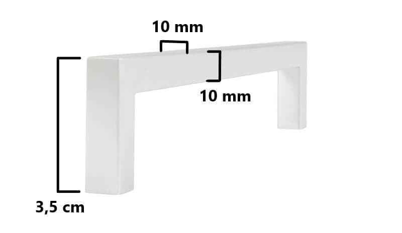 Λαβή Επίπλων 10x10mm Ελαφριά Ματ Ίνοξ - 6