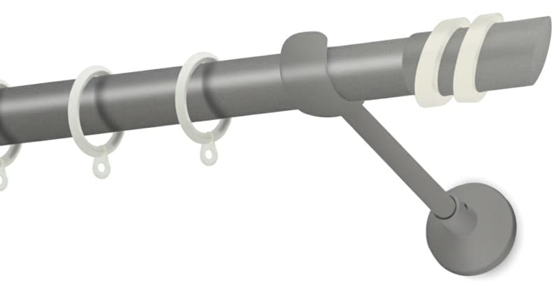 Μεταλλικό Κουρτινόξυλο Perfect Πάρος Κ21/2 2525-28 Φ25mm Γκρι / Λευκό πάγου