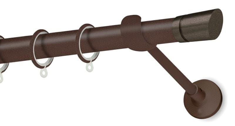 Μεταλλικό Κουρτινόξυλο Perfect Σύμη Κ31 25-14 Φ25mm Σκουριά - 1