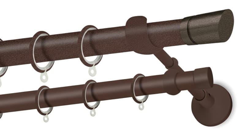 Μεταλλικό Κουρτινόξυλο Perfect Σύμη Κ31 25-14 Φ25mm Σκουριά - 3