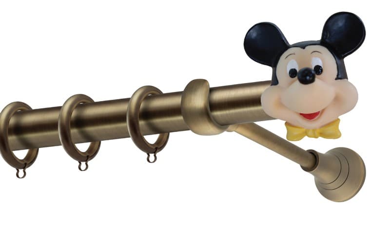 Μεταλλικό Κουρτινόξυλο Perfect Mickey Κ613 2516 Φ25mm Μπρονζέ