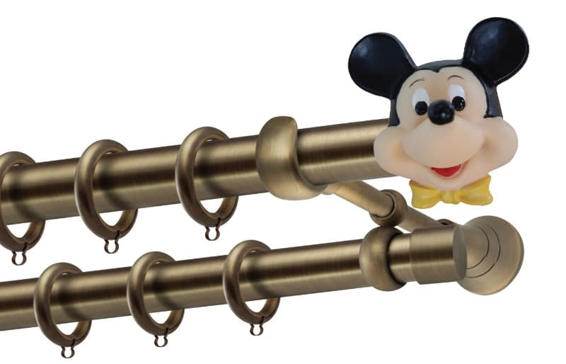 Μεταλλικό Κουρτινόξυλο Perfect Mickey Κ613 2516 Φ25mm Μπρονζέ - 3
