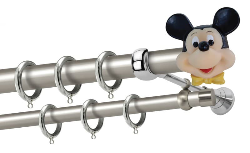 Μεταλλικό Κουρτινόξυλο Perfect Mickey Κ613 255 Φ25mm Ματ Νίκελ / Χρώμιο - 3