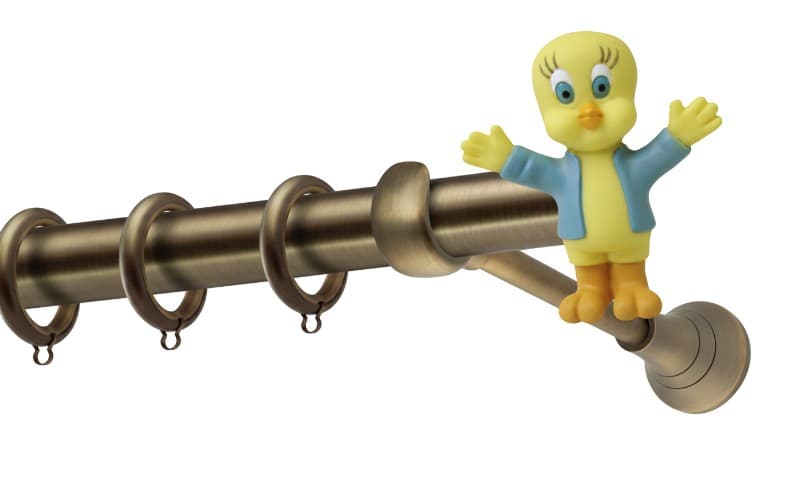 Μεταλλικό Κουρτινόξυλο Perfect Tweety Κ623 2516 Φ25mm Μπρονζέ