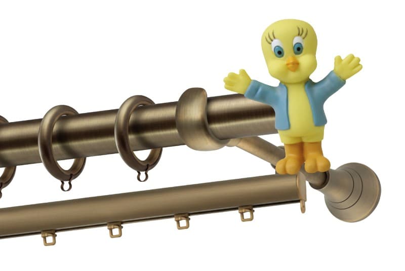 Μεταλλικό Κουρτινόξυλο Perfect Tweety Κ623 2516 Φ25mm Μπρονζέ - 2