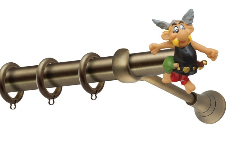 Μεταλλικό Κουρτινόξυλο Perfect Asterix Κ624 2516 Φ25mm Μπρονζέ