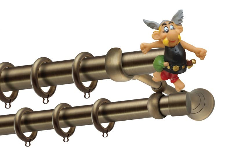 Μεταλλικό Κουρτινόξυλο Perfect Asterix Κ624 2516 Φ25mm Μπρονζέ - 3