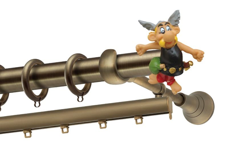Μεταλλικό Κουρτινόξυλο Perfect Asterix Κ624 2516 Φ25mm Μπρονζέ - 2
