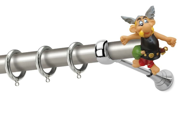 Μεταλλικό Κουρτινόξυλο Perfect Asterix Κ624 255 Φ25mm Ματ Νίκελ / Χρώμιο