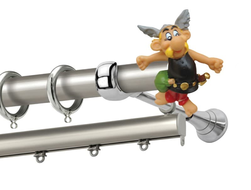 Μεταλλικό Κουρτινόξυλο Perfect Asterix Κ624 255 Φ25mm Ματ Νίκελ / Χρώμιο - 2