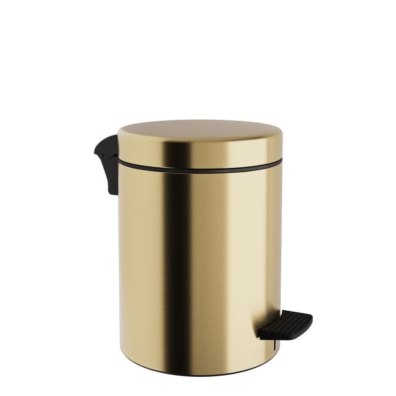 Χαρτοδοχείο Pam 05-136-023 5lt soft close Brushed Brass Φ20x28cm