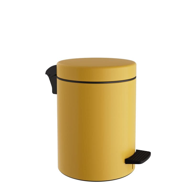 Χαρτοδοχείο Pam 05-096-603 5lt soft close Ματ Κίτρινο Φ20x28cm