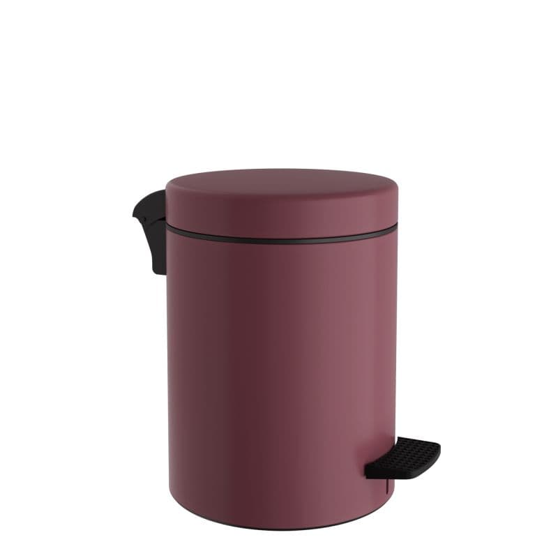 Χαρτοδοχείο Pam 05-096-153 5lt soft close Ματ Μπορντό Φ20x28cm