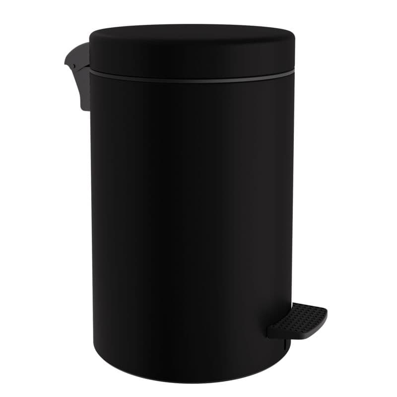 Χαρτοδοχείο Pam 12-090-403 12lt soft close Ματ Μαύρο Φ25x40cm