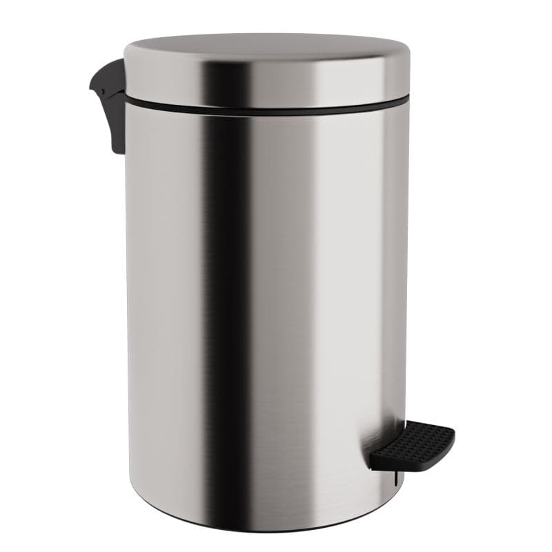 Χαρτοδοχείο Pam 12-300-011 12lt soft close Inox Σατινέ Φ25x40cm