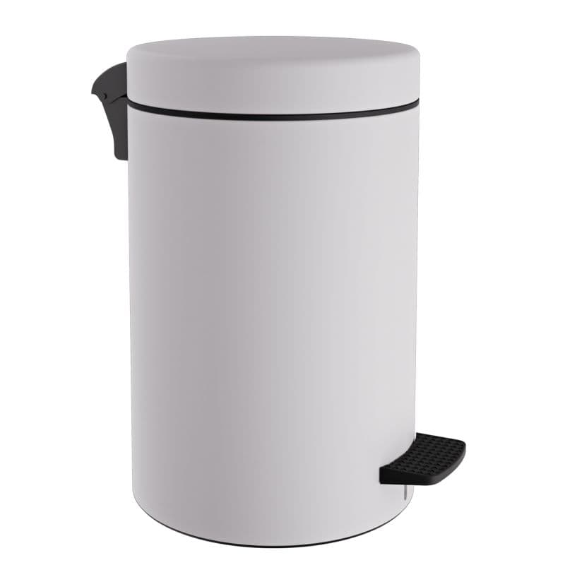 Χαρτοδοχείο Pam 12-090-033 12lt soft close Ματ Λευκό Φ25x40cm
