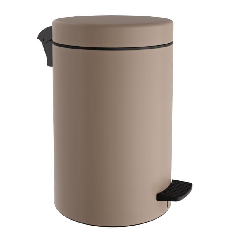 Χαρτοδοχείο Pam 12-090-103 12lt soft close Ματ Μπεζ Φ25x40cm