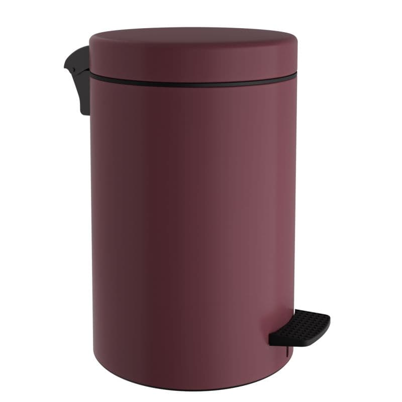 Χαρτοδοχείο Pam 12-090-153 12lt soft close Ματ Μπορντό Φ25x40cm
