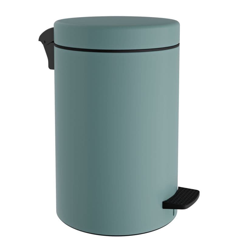 Χαρτοδοχείο Pam 12-090-913 12lt soft close Ματ Τιρκουάζ Φ25x40cm