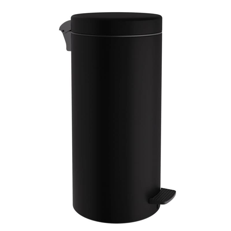Χαρτοδοχείο Pam 2553-403 25lt soft close Ματ Μαύρο Φ25x55cm