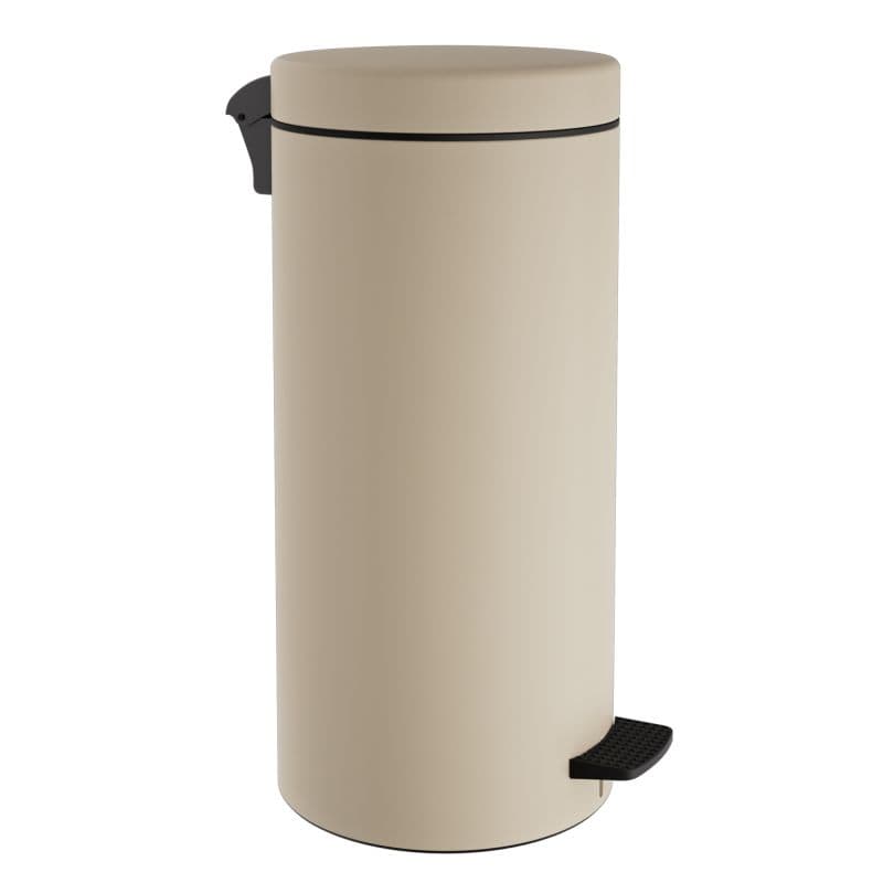 Χαρτοδοχείο Pam 2553-703 25lt soft close Ματ Ivory Φ25x55cm