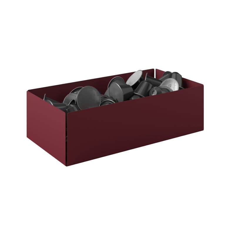 Θήκη για Κάψουλες Pam 117-153 Ματ Μπορντό 25x13x7,5cm