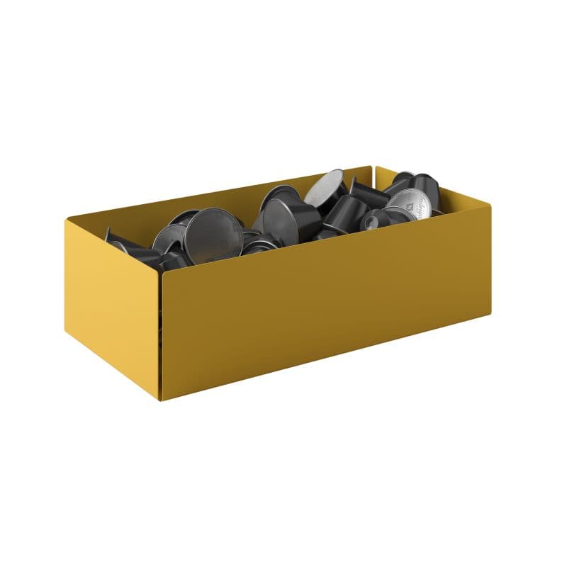 Θήκη για Κάψουλες Pam 117-603 Ματ Κίτρινο 25x13x7,5cm