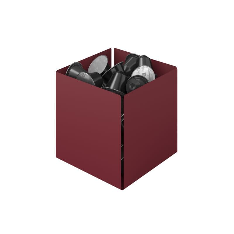 Θήκη για Κάψουλες Pam 116-153 Ματ Μπορντό 13x13x13cm