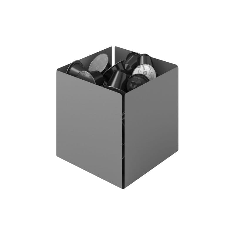 Θήκη για Κάψουλες Pam 116-163 Matt Concrete Grey 13x13x13cm
