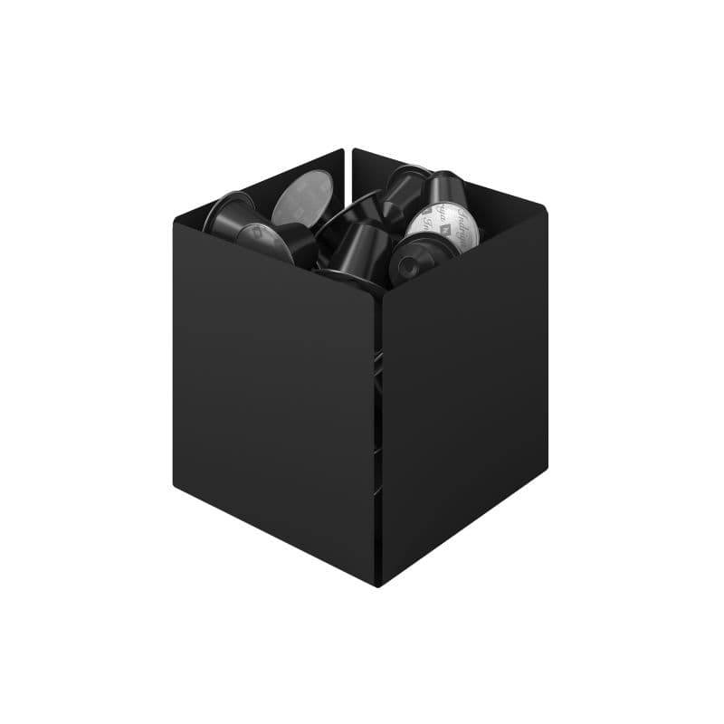 Θήκη για Κάψουλες Pam 116-403 Ματ Μαύρο 13x13x13cm
