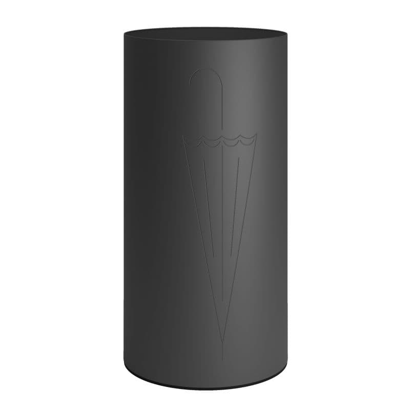 Ομπρελοθήκη Στρογγυλή Pam 28-113 Ματ Ανθρακί Φ25x50cm - 1