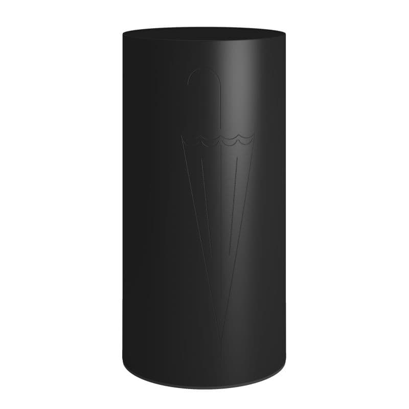 Ομπρελοθήκη Στρογγυλή Pam 28-403 Ματ Μαύρο Φ25x50cm