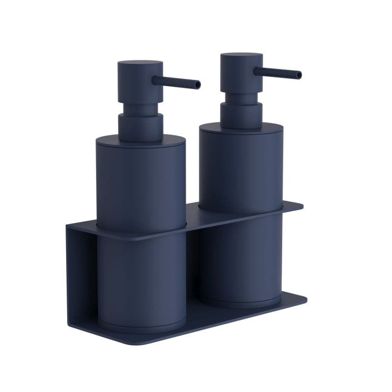 Ντισπένσερ Επιτοίχιο Διπλό Pam 83-203 2x300ml Matt Navy Blue 17x7x19cm