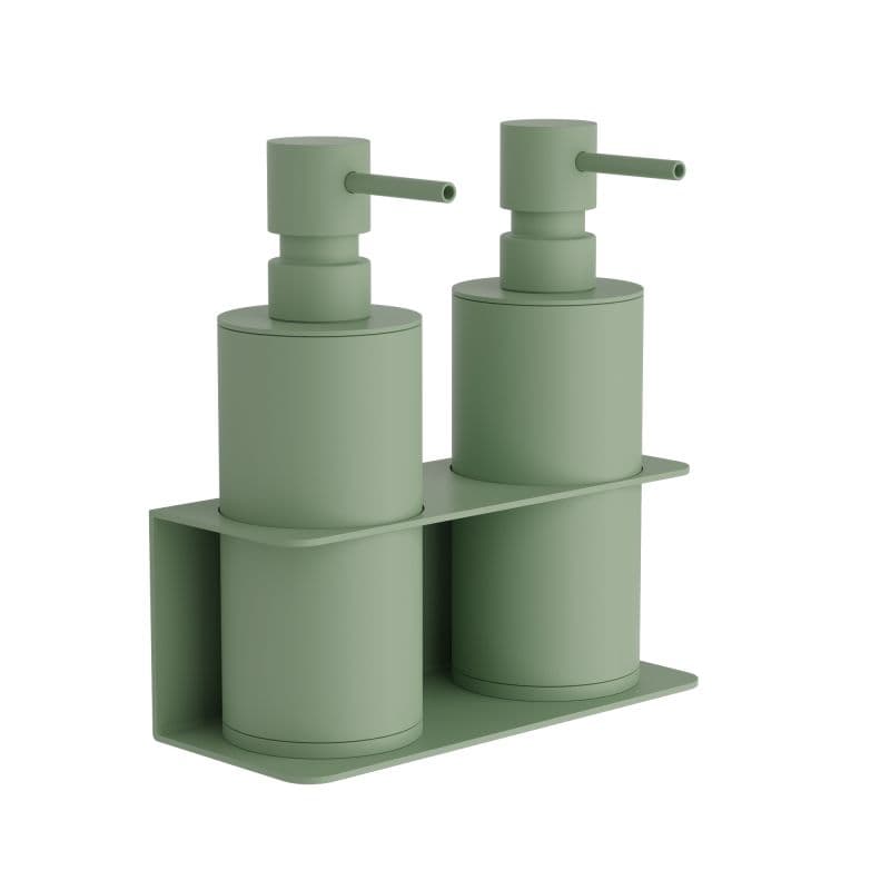 Ντισπένσερ Επιτοίχιο Διπλό Pam 83-903 2x300ml Ματ Mint 17x7x19cm