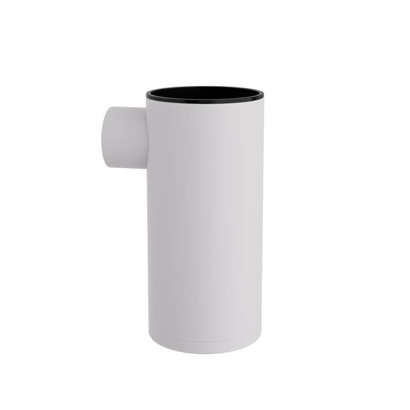 Ποτηροθήκη Επιτοίχια Pam 86-033 Ματ Λευκό Φ6x12cm