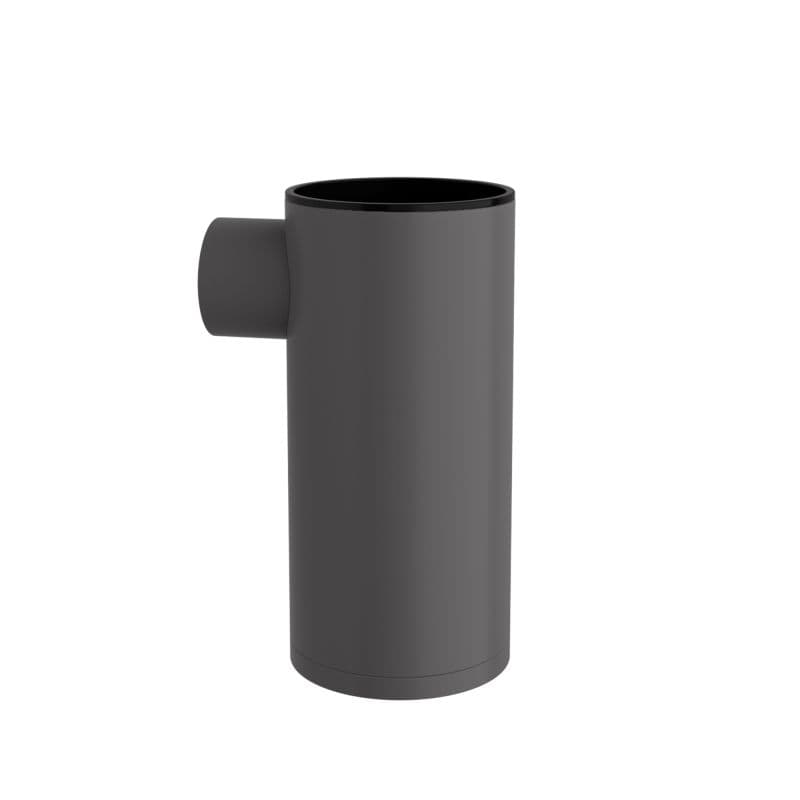 Ποτηροθήκη Επιτοίχια Pam 86-113 Ματ Ανθρακί Φ6x12cm