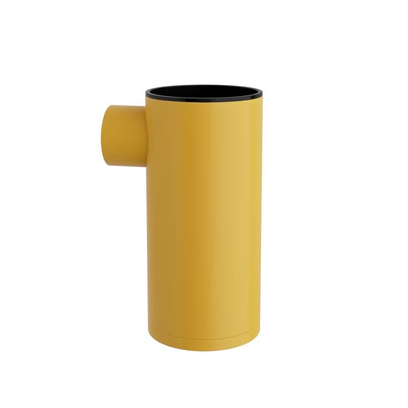 Ποτηροθήκη Επιτοίχια Pam 86-603 Ματ Κίτρινο Φ6x12cm