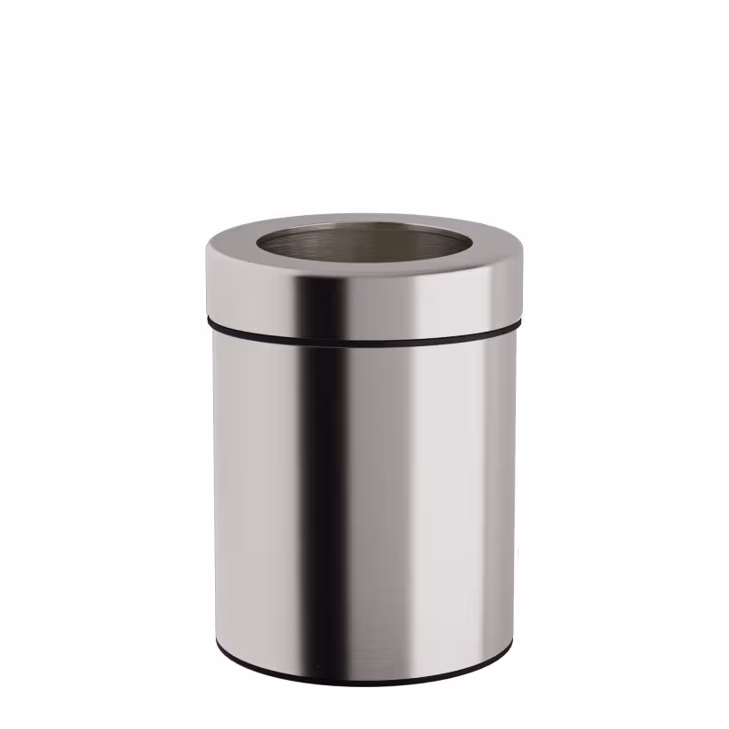 Καλάθι Γραφείου & Δωματίου Pam 2128-011 Inox Σατινέ 5lt Φ21x28cm