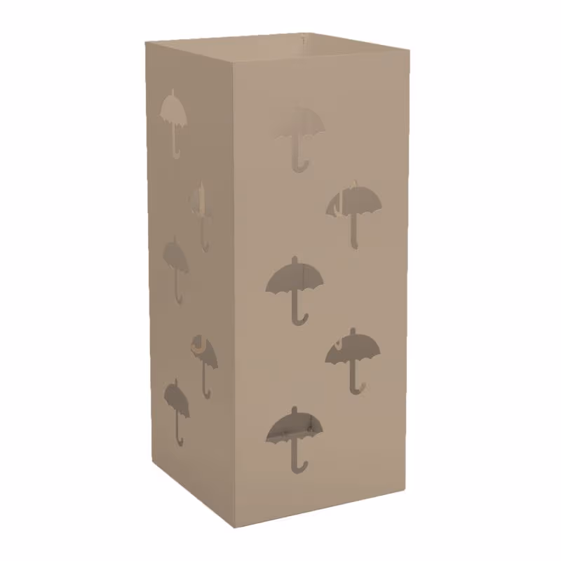 Ομπρελοθήκη Τετράγωνη Pam 25-103 Ματ Μπεζ 22x22x50cm