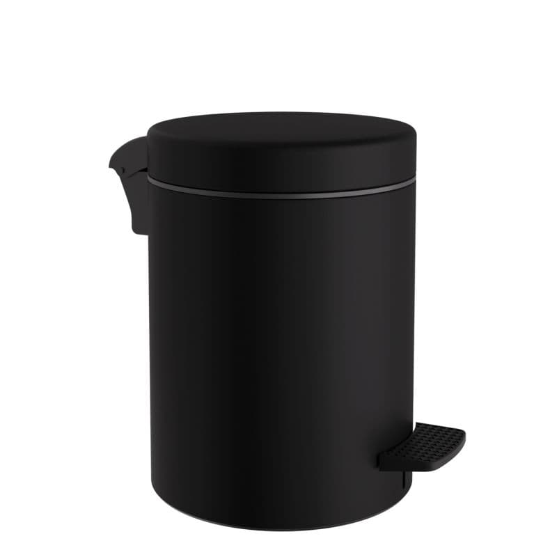 Χαρτοδοχείο Pam 08-500-403 8lt soft close Ματ Μαύρο Φ23x32cm