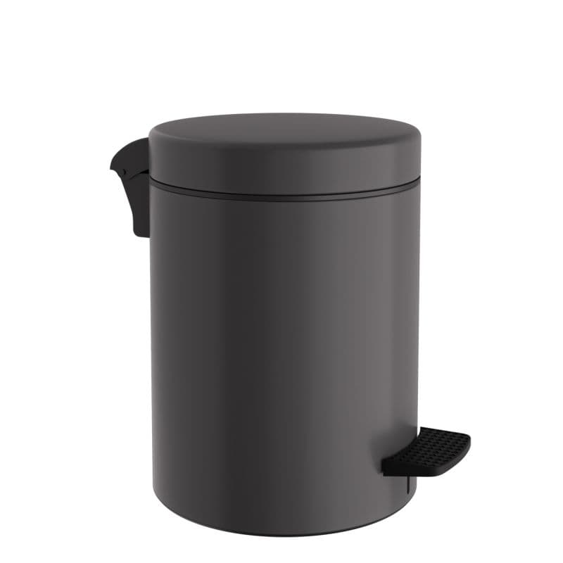 Χαρτοδοχείο Pam 08-500-113 8lt soft close Ματ Ανθρακί Φ23x32cm