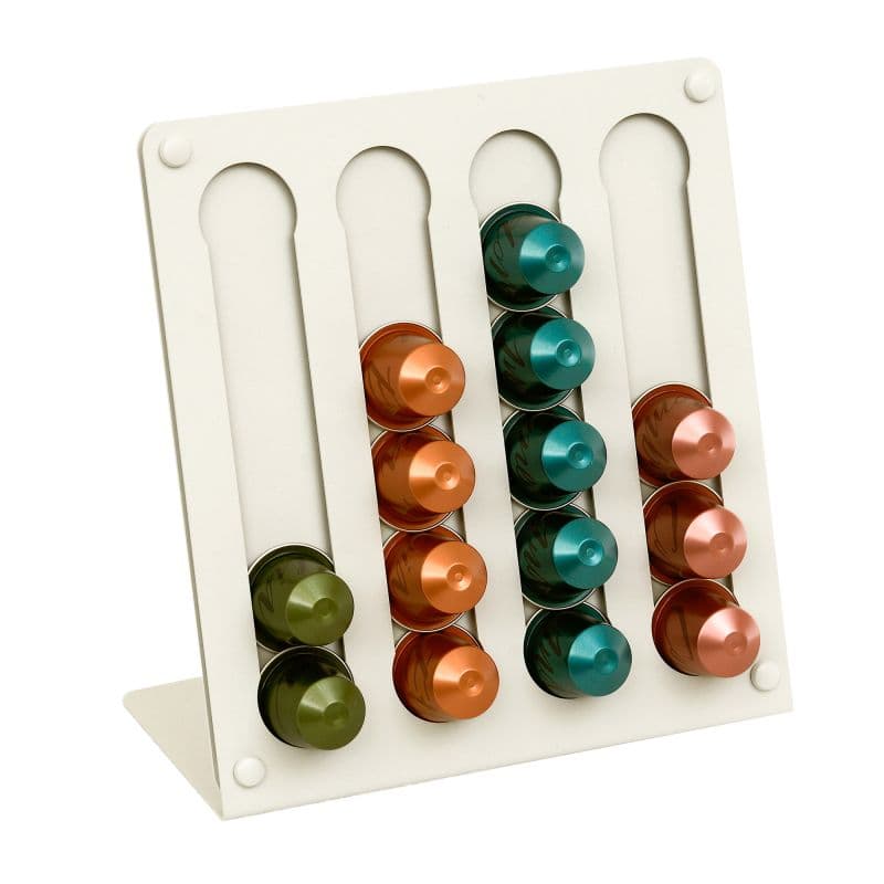 Βάση για Κάψουλες Nespresso Pam sd100-033 20 slots Ματ Λευκό 21x21x10cm
