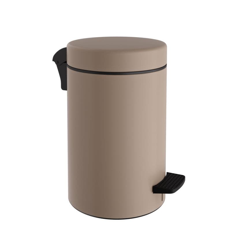 Χαρτοδοχείο Pam 2037-103 9lt soft close Ματ Μπεζ Φ20x36cm (χωρίς εσωτερικό πλαστικό κάδο)