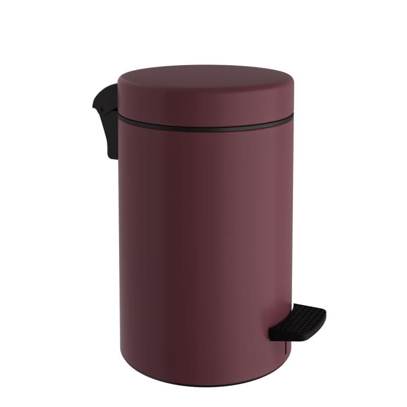 Χαρτοδοχείο Pam 2037-153 9lt soft close Ματ Μπορντό Φ20x36cm (χωρίς εσωτερικό πλαστικό κάδο)